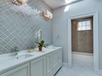 tile work in hall bathroom - historic charm in NW DC - Ballard & Mensua Architecture