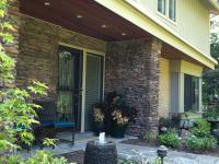 front exterior portico details for empty nesters home