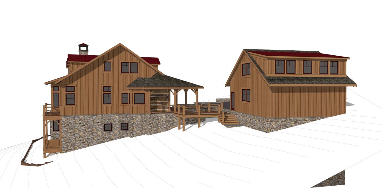 West Virginia River House Left Perspective