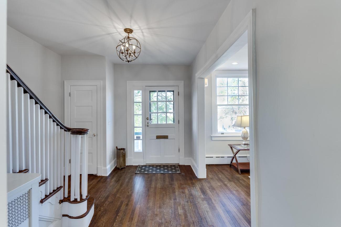 large foyer - historic charm in NW DC - Ballard & Mensua Architecture