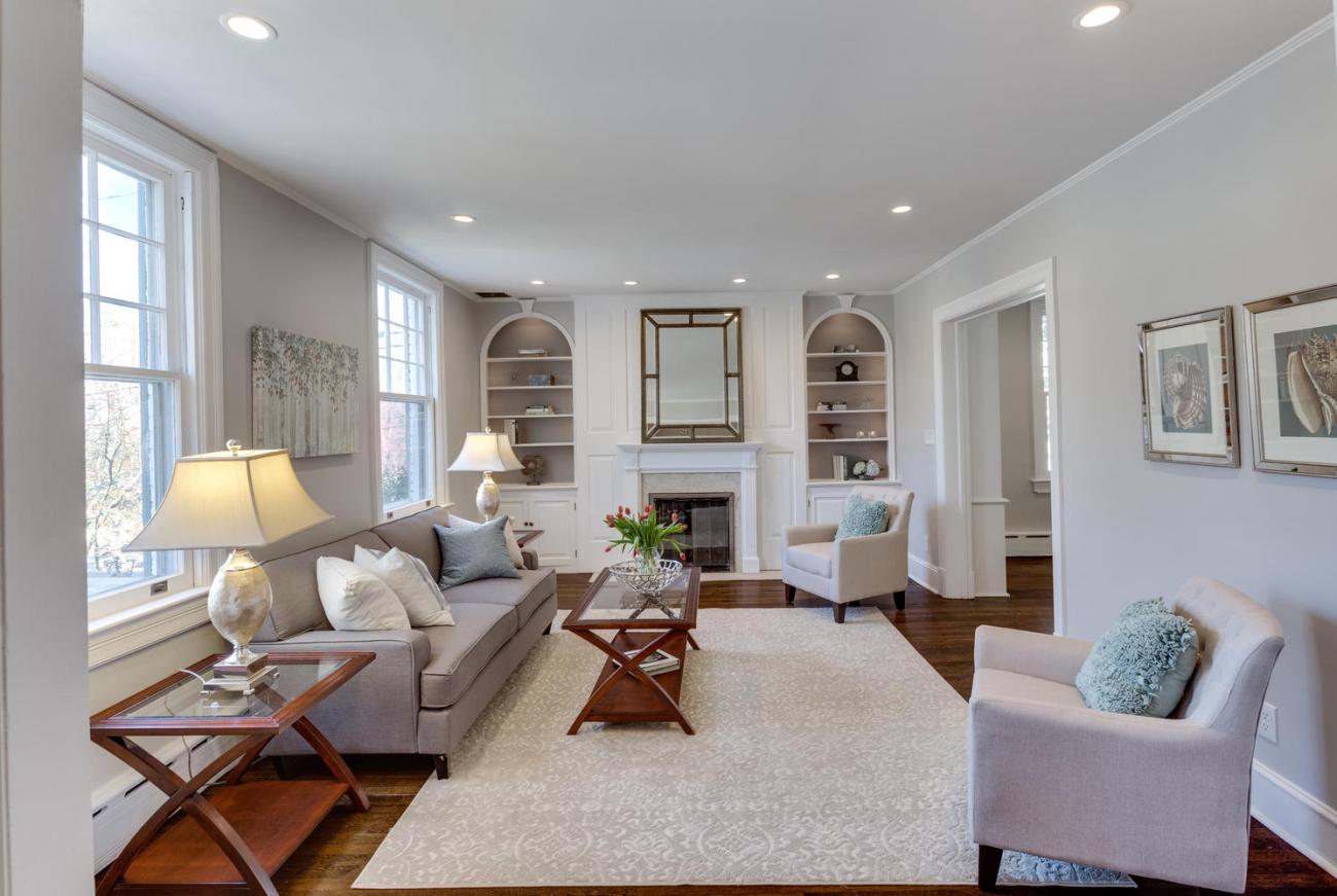 large family room - historic charm in NW DC - Ballard & Mensua Architecture
