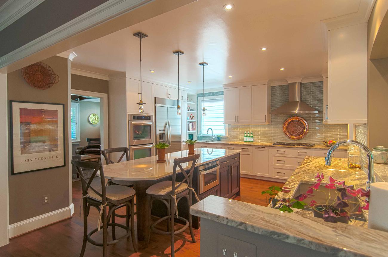 Bennington project - Little City rambler - kitchen towards living room