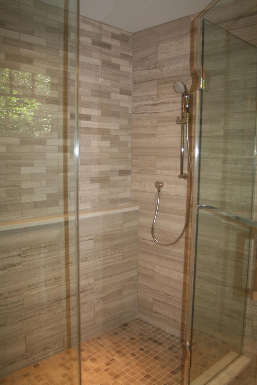 master bathroom shower tiling - McLean renovation - Smith project